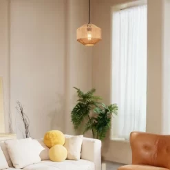 Lotus 1-Light Pendant Lighting With Natural Twine Shade - Globe Electric -Lighting Discount Store GUEST 002b5e37 ac74 4792 a203 c84dbaa77830