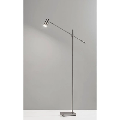 58" X 63" 3-way Collette Floor Lamp (Includes LED Light Bulb) Steel - Adesso 1 58" X 63" 3-way Collette Floor Lamp (Includes LED Light Bulb) Steel - Adesso