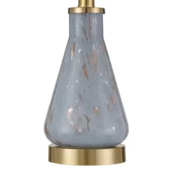 360 Lighting Alexia 20" High Small Modern Accent Table Lamps Set Of 2 Gold Blue Finish Glass White Shade Living Room Bedroom Bedside Nightstand House -Lighting Discount Store GUEST 0123a89b 6d71 402c 850d dc16ddb79cd9