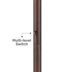 Possini Euro Design Meridian Modern 72" Tall Floor Lamp Oil Rubbed Bronze Metal Light Blaster LED Black Drum Shade For Living Room Bedroom -Lighting Discount Store GUEST 039a9295 b50b 4c69 bac9 135c721a9fc8