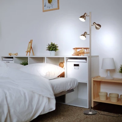 Brightech Ethan Modern Dimmable Integrated LED Tree Floor Lamp Brushed Nickel : LED Tripod ,Smart Home Compatible, UL Listed 1 Brightech Ethan Modern Dimmable Integrated LED Tree Floor Lamp Brushed Nickel : LED Tripod ,Smart Home Compatible, UL Listed