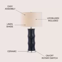 JONATHAN Y Tiki Ceramic LED Table Lamp