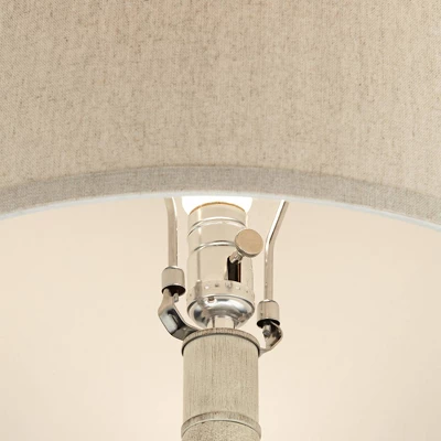 Pacific Coast Lighting Adelis 31" Tall Large Geometric Modern End Table Lamp Beige Faux Bleached Wood Finish Single Living Room Bedroom Bedside House 4 Pacific Coast Lighting Adelis 31" Tall Large Geometric Modern End Table Lamp Beige Faux Bleached Wood Finish Single Living Room Bedroom Bedside House - Image 4