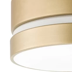 Globe Electric Aurora 2-Light Soft Gold Flush Mount Ceiling Light With Inner Frosted Shade - Novogratz X Globe