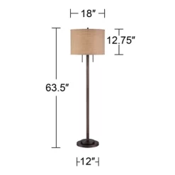 Possini Euro Design Garth Modern Floor Lamp Standing 63 1/2" Tall Oil Rubbed Bronze Burlap Fabric Drum Shade For Living Room Bedroom Office House Home 12 Possini Euro Design Garth Modern Floor Lamp Standing 63 1/2" Tall Oil Rubbed Bronze Burlap Fabric Drum Shade For Living Room Bedroom Office House Home -Lighting Discount Store GUEST 0afcbf9a df39 4526 aa07 8a9f6551bac9