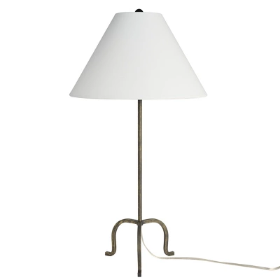 Nourison 28" Black Wrought Iron Heritage Metal Slim Tripod Table Lamp 1 Nourison 28" Black Wrought Iron Heritage Metal Slim Tripod Table Lamp