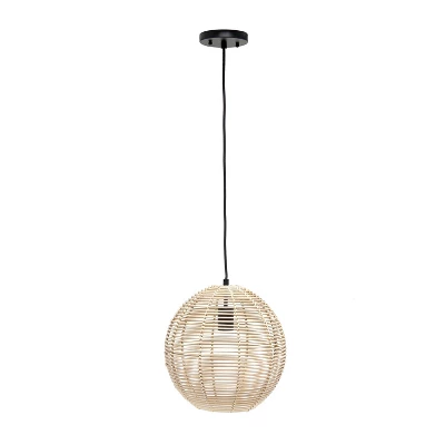 Ball Shaped Rattan Pendant Light Beige - Lalia Home 6 Ball Shaped Rattan Pendant Light Beige - Lalia Home - Image 6