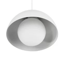 1-Light Amelia Plug-In Pendant With Glass Shade Matte White - Globe Electric -Lighting Discount Store GUEST 0beb224b 1915 4bc2 895d 14b3506a8355