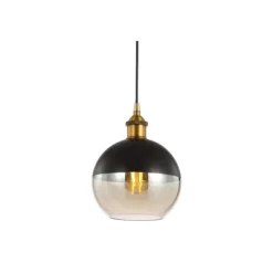 7.5" Metal Adjustable Nixon Drop Globe Pendant (Includes Energy Efficient Light Bulb) Brass - JONATHAN Y