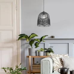 10" 1-Light Zola Pendant Rattan Black - River Of Goods -Lighting Discount Store GUEST 0dd2ad1d a816 45ef b616 966b1e5d2436