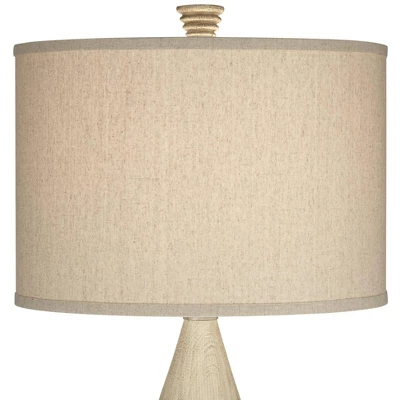Pacific Coast Lighting Adelis 31" Tall Large Geometric Modern End Table Lamp Beige Faux Bleached Wood Finish Single Living Room Bedroom Bedside House 3 Pacific Coast Lighting Adelis 31" Tall Large Geometric Modern End Table Lamp Beige Faux Bleached Wood Finish Single Living Room Bedroom Bedside House - Image 3