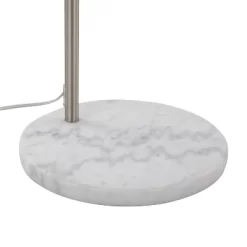 LumiSource March Contemporary Floor Lamp In White Marble And Nickel With Gray Linen Shade: Metal Body, Push Button Foot Switch 15 LumiSource March Contemporary Floor Lamp In White Marble And Nickel With Gray Linen Shade: Metal Body, Push Button Foot Switch -Lighting Discount Store GUEST 0ec76284 7923 4dfa be20 2cc3128eba19
