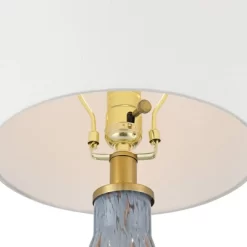 360 Lighting Alexia 20" High Small Modern Accent Table Lamps Set Of 2 Gold Blue Finish Glass White Shade Living Room Bedroom Bedside Nightstand House -Lighting Discount Store GUEST 10905da3 1175 43d5 84fb 1ec0b3a137cf