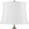 360 Lighting Lynn Country Cottage Buffet Table Lamps 26 3/4" High Set Of 2 Beige Wood White Drum Shade For Bedroom Living Room Bedside Nightstand Kids