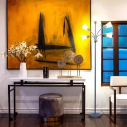 Brightech Medusa Modern (Includes LED Light Bulb) Gooseneck Candelabra Floor Lamp Platinum Silver -Lighting Discount Store GUEST 11868407 be8e 4692 bbe0 34034e5777b3