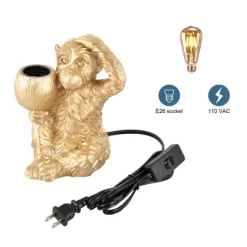 YIYIBYUS Creative Resin Monkey Task And Reading Desk Lamp, Gold -Lighting Discount Store GUEST 1280e306 7646 48da 8764 7e7f3a90f621
