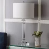 30" Nina Crystal Column Lamp Clear (Includes CFL Light Bulb) - Safavieh