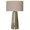 Aged Gold Luster Glass Base Table Lamp - StyleCraft: Modern Linen Shade, UL Listed, No Assembly Required