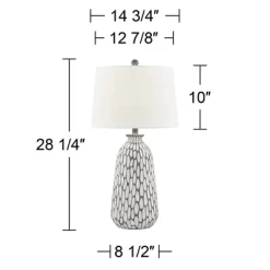 360 Lighting Carlton Modern Table Lamps 28 1/4" Tall Set Of 2 Gray Wash Off White Fabric Drum Shade For Bedroom Living Room Bedside Nightstand Office 14 360 Lighting Carlton Modern Table Lamps 28 1/4" Tall Set Of 2 Gray Wash Off White Fabric Drum Shade For Bedroom Living Room Bedside Nightstand Office -Lighting Discount Store GUEST 177388b1 59dd 49d0 91d2 332fdefda2f3