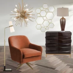 Possini Euro Design Janae Warm Gold Sputnik Chandelier 18" Wide Modern Crystal 9-Light Fixture For Dining Room House Foyer Kitchen Island Entryway -Lighting Discount Store GUEST 17cf58e6 f686 46c2 bb63 1bc61f12d7a5