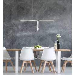 34.5" Adjustable Metal Ali Dimmable Linear Pendant (Includes Energy Efficient Light Bulb) - JONATHAN Y