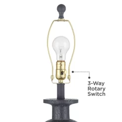 360 Lighting Glenwood 28" Tall Farmhouse Rustic Country Cottage Table Lamps Set Of 2 Charcoal Gray Living Room Bedroom Bedside Nightstand House -Lighting Discount Store GUEST 19393256 b28f 46ff 8083 83933a484261