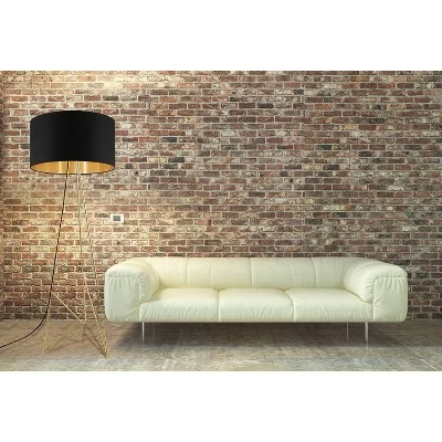 1-Light Camporale Floor Lamp With Interior Fabric Shade Gold - EGLO 3 1-Light Camporale Floor Lamp With Interior Fabric Shade Gold - EGLO - Image 3