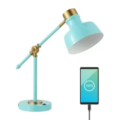 18.5" Allegra Farmhouse Adjustable Cantilever Task Lamp With USB Charging Port (Includes LED Light Bulb) - JONATHAN Y 19 18.5" Allegra Farmhouse Adjustable Cantilever Task Lamp With USB Charging Port (Includes LED Light Bulb) - JONATHAN Y -Lighting Discount Store GUEST 1c0822e5 868f 4079 8664 c746499b4fb9