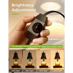 DORESshop 1-Light Black Vintage Candle Warmer Table Lamp With Rotary Dimmer Switch (G10 Halogen Bulbs Included) -Lighting Discount Store GUEST 1c8bfc1c 3659 4e05 872f 90c9661ede8e