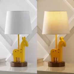 17.5" Sahara Mid-Century Giraffe Kids' Table Lamp With USB Port - JONATHAN Y: Empire Shade, UL Listed -Lighting Discount Store GUEST 1cb9d50b a00e 484c abd3 a1aa71d71f74