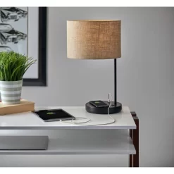 19.5" Oliver Charge Table Lamp Black - Adesso -Lighting Discount Store GUEST 1e104148 ffb6 49a0 bdb7 01dd2be9746f