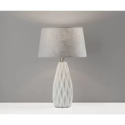 2pc Joan Table Lamps Bonus White - Adesso: Ceramic Base, Cone Shade, No Assembly Required -Lighting Discount Store GUEST 1e7891f1 f9d0 4b74 8839 04eeef217a91