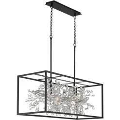 Possini Euro Design Carrine Black Silver Linear Pendant Chandelier 38 1/2" Wide Modern Clear Crystal 8-Light Fixture For Dining Room Kitchen Island 14 Possini Euro Design Carrine Black Silver Linear Pendant Chandelier 38 1/2" Wide Modern Clear Crystal 8-Light Fixture For Dining Room Kitchen Island -Lighting Discount Store GUEST 20098fb7 060c 4b63 8ebf 0c0b0dd92a5c