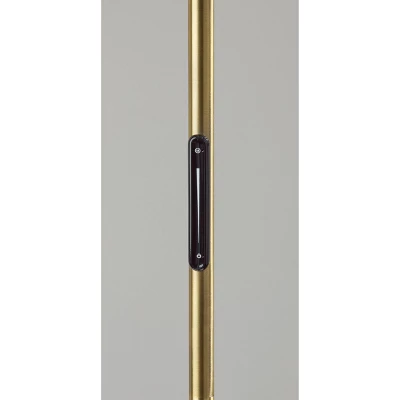 Adesso Cullen Arc Lamp (Includes LED Light Bulb) With Smart Switch Antique Brass: Marble Base, Frosted Diffuser, ETL Listed, Touch Sensor 3 Adesso Cullen Arc Lamp (Includes LED Light Bulb) With Smart Switch Antique Brass: Marble Base, Frosted Diffuser, ETL Listed, Touch Sensor - Image 3
