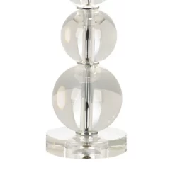 Vienna Full Spectrum Modern Table Lamp 26 1/2" High With USB Dimmer Stacked Crystal Spheres White Drum Shade For Bedroom Living Room Desk Bedside -Lighting Discount Store GUEST 22e7b211 06ed 43bb ab69 6ac66d91a3b9