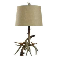 Antler Lodge Antler Table Lamp With Beige Shade - StyleCraft -Lighting Discount Store GUEST 2590f046 14e5 4113 9d4b 9cbefb2c4133