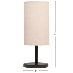 Excello Brands Wellness Series 5-Touch Fabric Shade LED Desk Lamp, 14", Black -Lighting Discount Store GUEST 26a37bf3 0cf0 41f8 81ef c757b476efe6