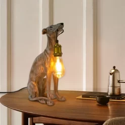 YIYIBYUS Brown Creative Resin Dog Design Bedside Lamp Table Lamp For Living Room