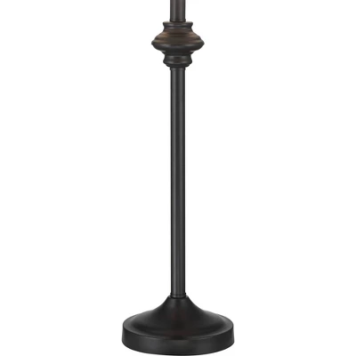 360 Lighting Lynn Modern Buffet Table Lamps 26" Tall Set Of 2 Black Metal White Fabric Drum Shade For Bedroom Living Room Bedside Nightstand Office 3 360 Lighting Lynn Modern Buffet Table Lamps 26" Tall Set Of 2 Black Metal White Fabric Drum Shade For Bedroom Living Room Bedside Nightstand Office - Image 3