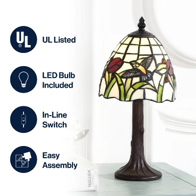 JONATHAN Y Hummingbird Tiffany-Style LED Table Lamp 2 JONATHAN Y Hummingbird Tiffany-Style LED Table Lamp - Image 2