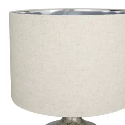 Linen Table Lamp With Faux Mercury Glass Finish Silver - Olivia & May -Lighting Discount Store GUEST 2e357394 3227 4111 a36c 4078637b9f94