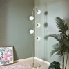 GDFStudio Franklin Modern Metal 66" Floor Lamp With 5 Round Glass Shade