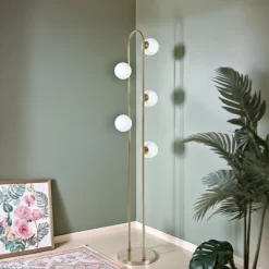 Lighting Discount Store 38 GDFStudio Franklin Modern Metal 66" Floor Lamp With 5 Round Glass Shade