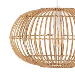 17.5" 1-Light Leo Farmhouse Coastal Rattan LED Pendant Brown - JONATHAN Y -Lighting Discount Store GUEST 2e8610c2 da4b 40e8 aa1c d8f6259b51f0