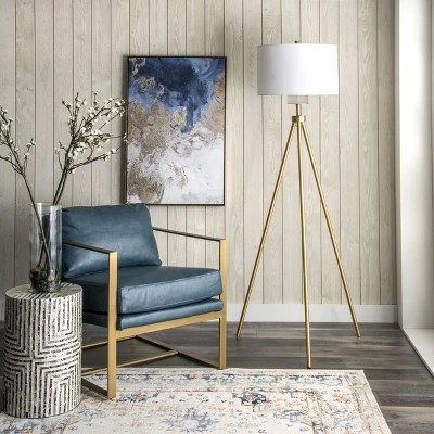 NuLOOM Wales 66" Metal Floor Lamp Lighting - Gold 66" H X 20" W X 20" D 4 NuLOOM Wales 66" Metal Floor Lamp Lighting - Gold 66" H X 20" W X 20" D - Image 4