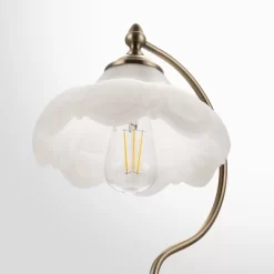 DORESshop 7.9 In. 1-Light Vintage Table Lamp With Petal Glass Shade E26 Base Bulb Not Included -Lighting Discount Store GUEST 308e13c0 63bc 447b 8243 f10605b486e3