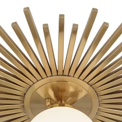 Possini Euro Design Hazel Modern Ceiling Light Semi Flush Mount Fixture 24" Wide Warm Brass White Globe Shade For Bedroom Kitchen Living Room Hallway 9 Possini Euro Design Hazel Modern Ceiling Light Semi Flush Mount Fixture 24" Wide Warm Brass White Globe Shade For Bedroom Kitchen Living Room Hallway -Lighting Discount Store GUEST 30b1015a 327c 495e 8e22 860e851715ae