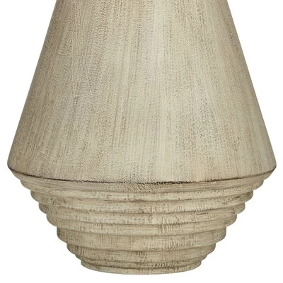 Pacific Coast Lighting Adelis 31" Tall Large Geometric Modern End Table Lamp Beige Faux Bleached Wood Finish Single Living Room Bedroom Bedside House 5 Pacific Coast Lighting Adelis 31" Tall Large Geometric Modern End Table Lamp Beige Faux Bleached Wood Finish Single Living Room Bedroom Bedside House - Image 5