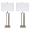 Set Of 2 Aniela Metal Table Lamps Silver - Signature Design By Ashley