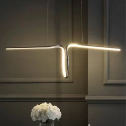 34.5" Adjustable Metal Ali Dimmable Linear Pendant (Includes Energy Efficient Light Bulb) - JONATHAN Y -Lighting Discount Store GUEST 35a21b74 20d6 47ea 8246 8a2f9f03b99d